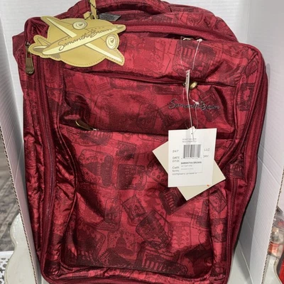 Vintage Samantha Brown 2pc Travel Set Carry On 20” Expendable With Shoulder Bag - Image 1 of 4