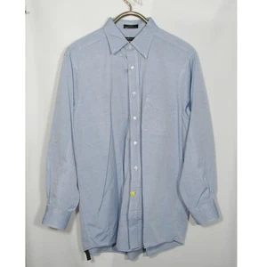 Van Heusen Easy Care Pinpoint Oxford Dress Shirt Men’s 16 1/2 32/33 Cotton Blue - Picture 1 of 4
