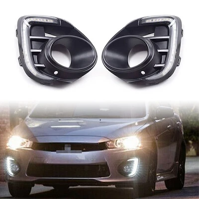 For Mitsubishi Lancer 2016-2018 LED Daytime Running Light DRL Front Fog Light - Image 1 of 4