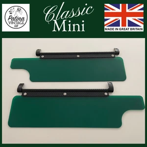 Classic Mini Transparent Sun Visors Carbon Fibre Effect - Picture 1 of 5