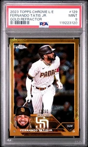 Fernando Tatis Jr. PSA 9 TOPPS CHROME 2023 LOGOFRACTOR ED GOLD REFRACTOR /50  - Picture 1 of 2