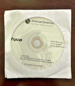 American Dynamics User Manual User Guide Quick Start Guide CD - Picture 1 of 3