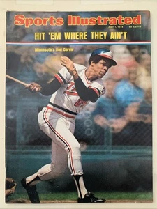 Rod Carew 1 luglio 1974 Sports Illustrated senza etichetta Minnesota Twins 1° copertina - Foto 1 di 1