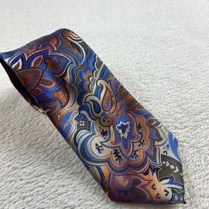 Massimo Moda Collezione Necktie Mutli Colored Geometric Teal Orange Gold 3.5 X60 - Picture 1 of 9