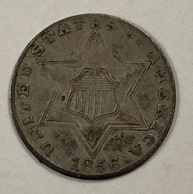 1856 Type 2 Silver Three Cent .03. Sharp EF. - Image 1 of 3