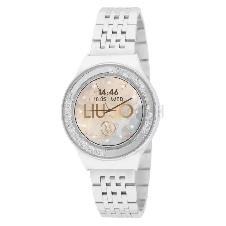 LIU JO VOICE  DANCING  SILVER  SMARTWATCH  SWLJ205  CON MICROFONO  DONNA  NUOVO - Immagine 1 di 2