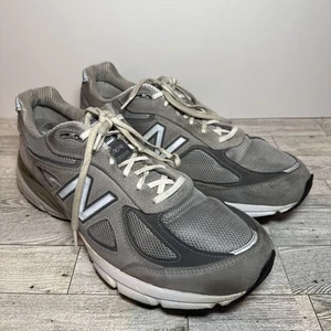 NEW BALANCE Shoes Mens Size 12.5 D Gray 990v4 Walking Sneakers M990GL4 USA Made - Picture 1 of 15