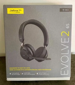 Zestaw słuchawkowy Jabra Evolve2 65, redukcja szumów, USB-A, Bluetooth, nauszny, czarny - Zdjęcie 1 z 4