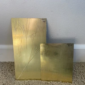 Jeweler's Brass Sheet Metal 6"x24” 26 Gauge Rectangle +remnants Lot - Picture 1 of 4