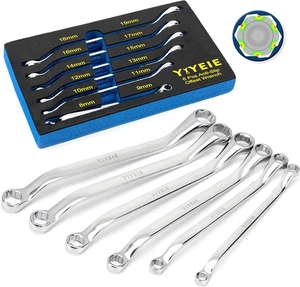 6 Pc. Bolt Extractor Wrench Set, Metric 8-19Mm, 6 Point Box End Wrench Set with - Picture 1 of 12