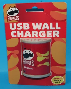 New Nissin Pringles Potato Chip 2 Port USB A & C Wall Charger 2.1Amp - Picture 1 of 7
