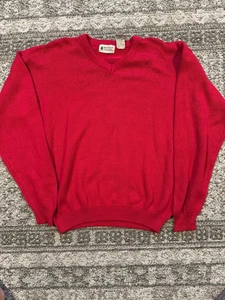 vintage northwest territory mens xl red cotton sweater - Picture 1 of 5