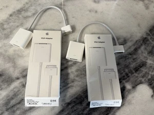Genuine Apple 30-pin to VGA Adapter MC552ZM/B Lot Of 2 - Picture 1 of 5