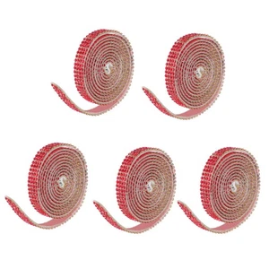 5 Pezzi Strisce Strass Nastri Bling Rotolo Nastro Adesivo Decorativo - Foto 1 di 20
