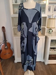DW Shop Damen Kleid,Hänger,Maxikleid, Gr.40-42,Halbarm,Viscose, Taschen Blau - Bild 1 von 10