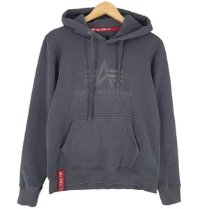 Alpha Industries Sudadera con Capucha Hombre Gris Algodón Ay1 Talla XS - Imagen 1 de 7