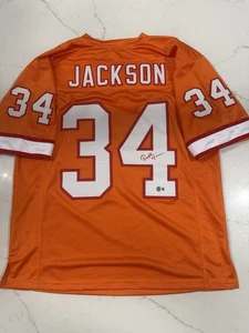 DEXTER JACKSON Auto Signed Buccaneers Creamsicle Football Jersey BECKETT COA - Picture 1 of 5