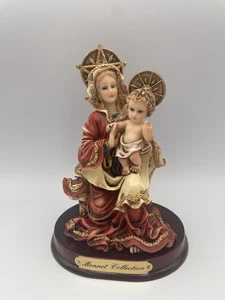 Monnet Collection Virgin Mary & Baby Jesus Figurine Religious Statue w/ Box - Picture 1 of 10