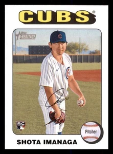 2024 Topps Heritage White Border #564 Shota Imanaga Chicago Cubs RC - Picture 1 of 2
