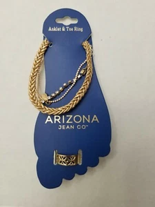 NEW 2pc Set of ARIZONA JEAN CO BRAND ANKLET & TOE RING $15 - Picture 1 of 6