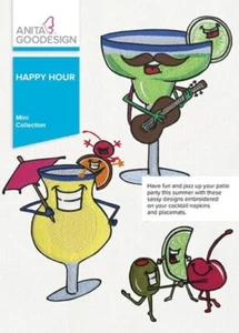Anita Goodesign Embroidery Machine Design CD Happy Hour Mini Collection - Picture 1 of 2