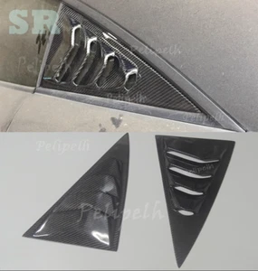 Fits For Audi 00-06 TT 8N Real Carbon Fiber Side Vent Window Scoop Louver Trim*2 - Bild 1 von 9