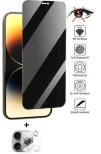 2x Schutzglas + Kameraschutz Blickschutz  iPhone 11 12 13 14 15 Pro Max !!! - Bild 1 von 2