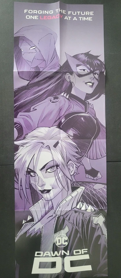 ХИЩНЫЕ ПТИЦЫ РАССВЕТ DC ПРОМО ПЛАКАТ 12 «x 36» ковка будущее новый неиспользованный - Изображение 1 из 1