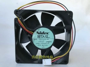 Nidec 8025 D08T-24TS9 04A 24V 0.15A 80mm 3-wire converter cooling fan - Picture 1 of 4