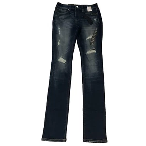 Buckle Black Denim Jeans Womens Size 29x39 Blue Curvy Fit Mid Rise Skinny - Picture 1 of 23