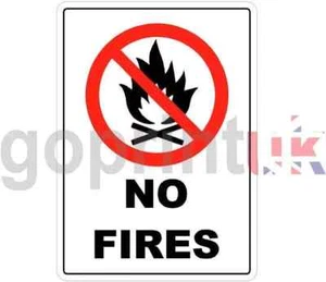 NO FIRES A6 A5 A4 A3 INSEGNE E ADESIVI VARIE MISURE - Foto 1 di 1