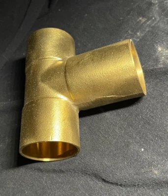 Kallista 1-1/2" x 1-1/2" x 1-1/2" Inch Copper Tee Sweat Plumbing Fitting CxCxC - Image 1 of 4