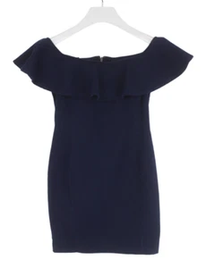 Guess Kleid Damen UK 6 Dehnbar Schulter Unliniert Reißverschluss Mini Dunkelblau - Bild 1 von 11