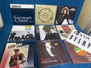 Ten 7" Vinyl Records UK PEBBLES Elton LEVEL 42 D'Arby Boney M DEACON BLUE Jackso - Picture 1 of 23