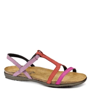 NAOT Judith Sandals Pink Leather Uppers Size 41 / 10 Strappy Boho Cork - Picture 1 of 6