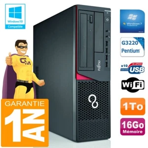 PC Fujitsu Esprimo E720 E85+ SFF G3220 RAM 16Go Disque 1 To Wifi W7 - Photo 1/1