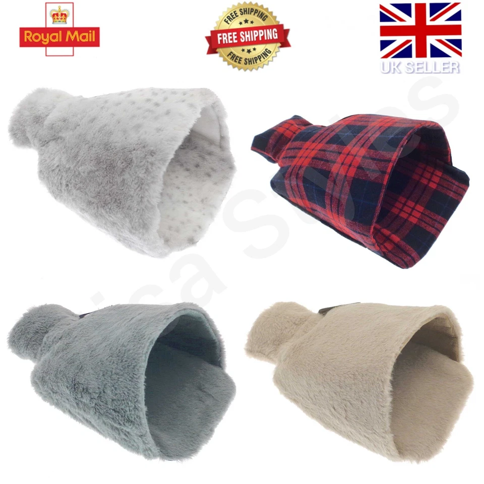 COUNTRY CLUB 2L BEHEIZTER FUSSWÄRMER HEISSWASSERFLASCHE FUSSMUFF KUSCHELFÜSSE WÄRMER KUNSTFELLABDECKUNG