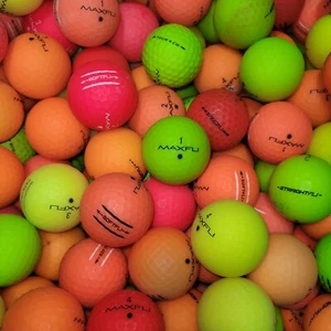 72 pelotas de golf Maxfli de colores mate mezcla naranja/rojo/verde/etc - grado 2A AA Shag - Imagen 1 de 10