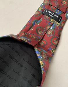 Lancel Paris 100% Silk Riding Tie 100% Silk / Collector / Made in France - Picture 1 of 4