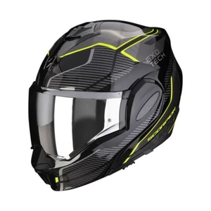 casco moto modulare reversibile exo tech SCORPION nero giallo neon omologato - Imagen 1 de 1