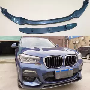 Carbon fiber Front Bumper Splitter Lip For BMW X3 X4 G01 G02 M Sport 2018-2020 E - Picture 1 of 4