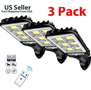 3 Pack LED Waterproof Lights, Solar Flood Lights for Patio Garage Yard Entryways - Picture 1 of 9