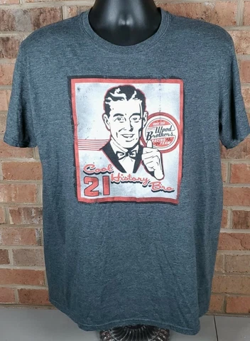 Wood Brothers Racing Team History #21 T-Shirt Gray Mens Large Nascar Cover