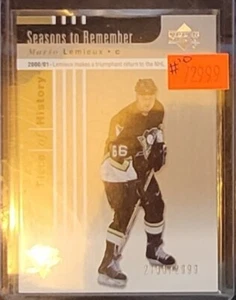 MARIO LEMIEUX 2002-03 Piece Of History Seasons to Remember # 93 PENGUINS /2999 - Picture 1 of 1