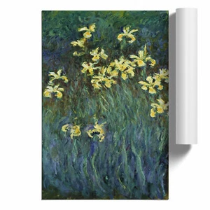 Yellow Irises By Claude Monet Unframed Wall Art Poster Print Decor Living Room - Picture 1 of 4