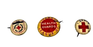 Vintage Lapel Pinbacks Lot of 3 Lifebuoy Red Cross American Junior Red Cross - Imagen 1 de 5