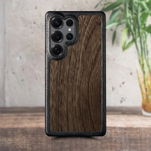 Stenk Woodbacker Leather &Wood Case for Samsung Galaxy S25 Ultra Handmade Luxury - Picture 1 of 4