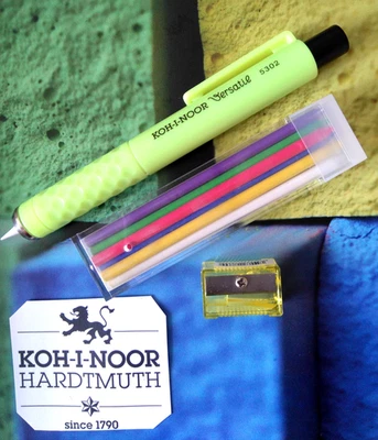 Schneiderkreide Set m. mech. Halter - 6 Ersatzminen - 1 Anspitzer KOH-I-NOOR