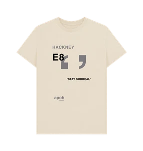 PREMIUM OFFICIAL APOH Surreal Hackney Slogan Cream T-Shirt - Picture 1 of 3