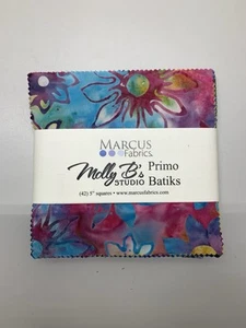 Marcus Fabric Molly B’s Studio Primo Batiks 42 5” Squares - Picture 1 of 9